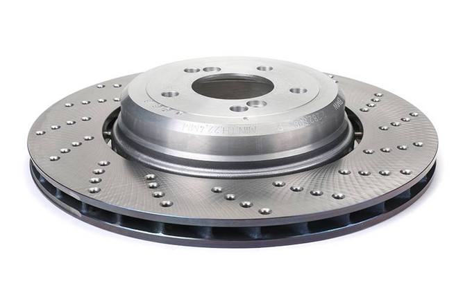 BMW Brake Disc - Rotor Rear Passenger Side (370mm) (Cross-Drilled)